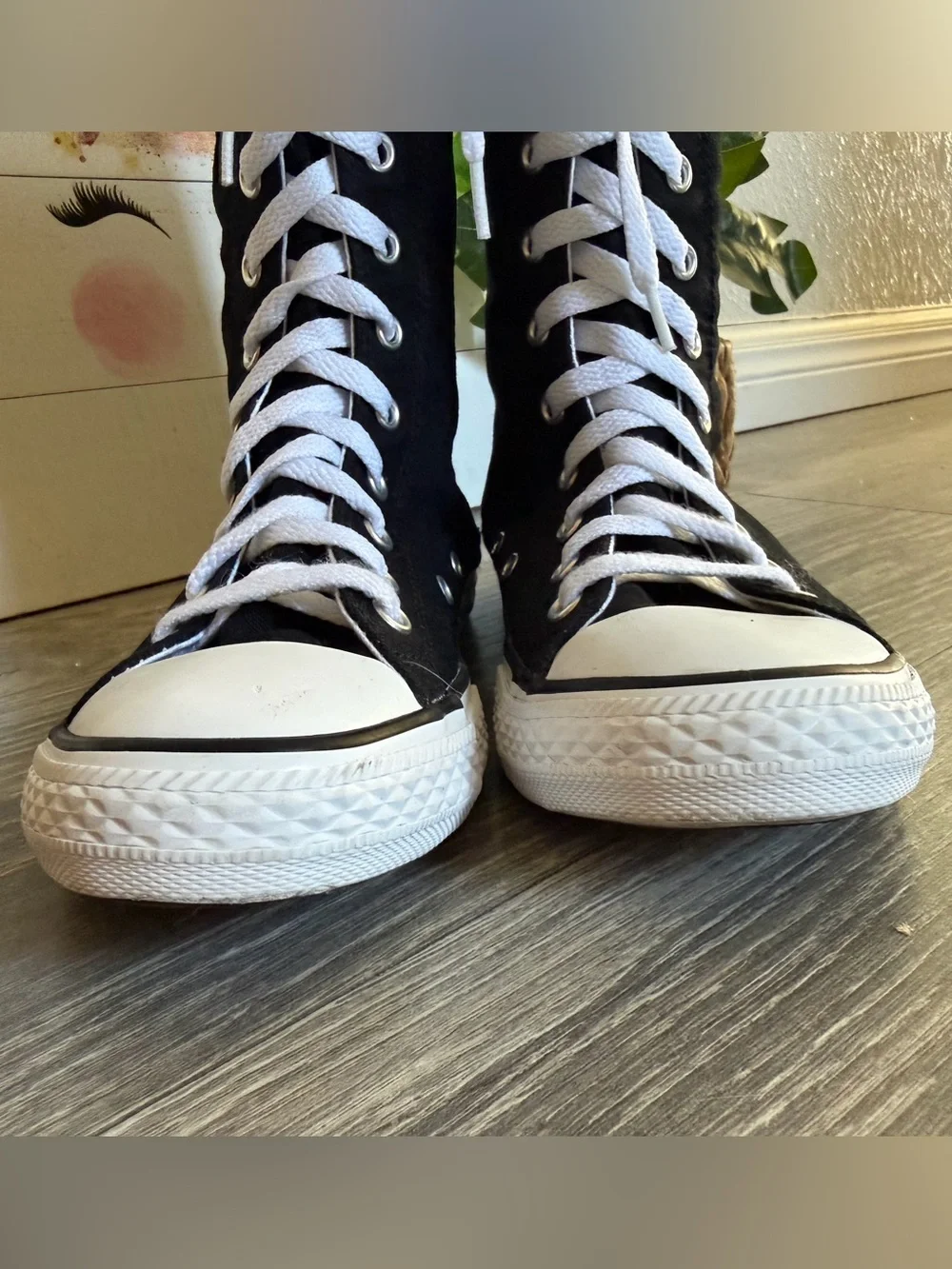 Like New Converse Chuck Taylor All Star XX Hi Knee High Black Boots Youth Size 3